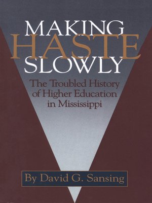 cover image of Making Haste Slowly